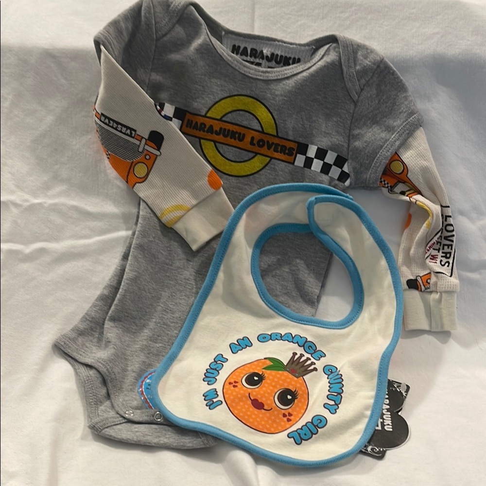 Harajuku Lovers Onesie and Bib Set